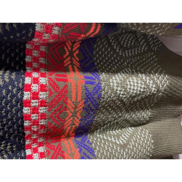 Cozy Vintage Wool Blend Sweater with Colorful Geometric Pattern Large - Picture 7 of 10